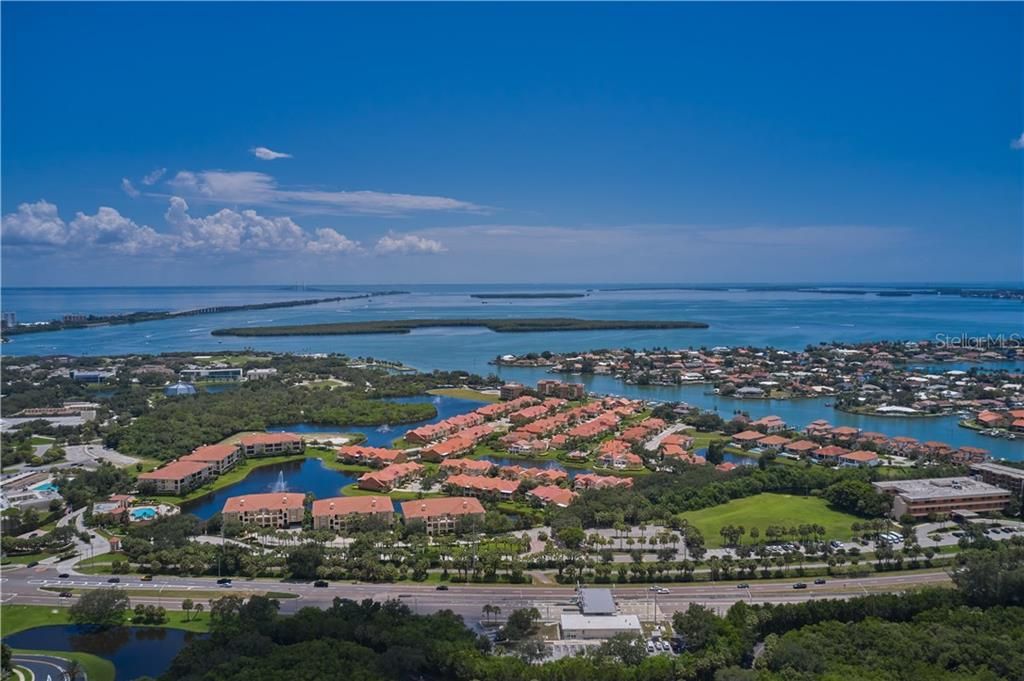 Spectacular community location on Boca Ciega Bay, six minutes to downtown St. Petersburg, less to St. Pete Beach.