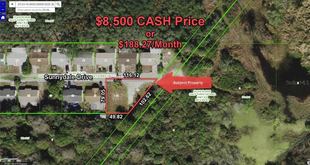 Recently Sold: $8,500 (0.15 acres)