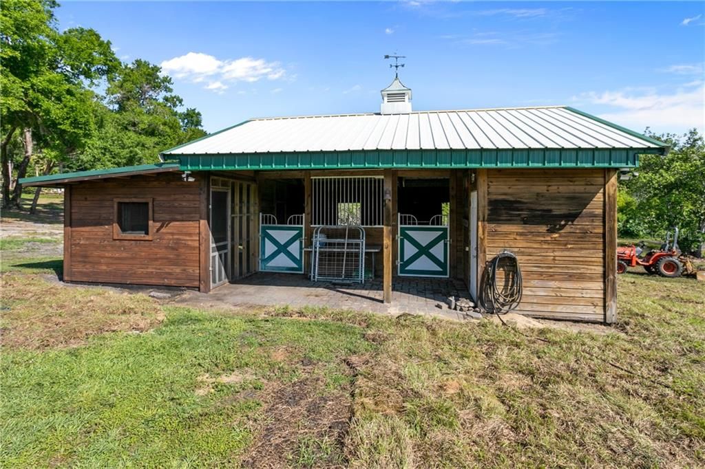Barn with Water, 2 Stalls and Enclosed Chicken Coop