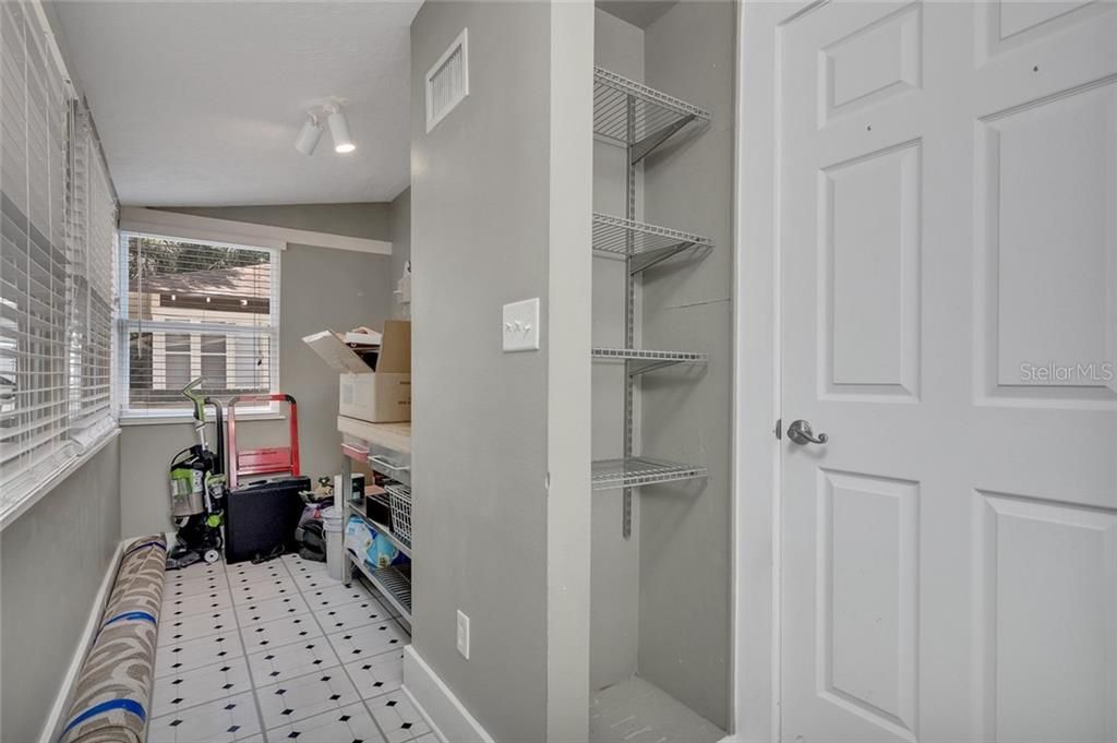 LAUNDRY ROOM- CRAFT SPACE - PANTRY CLOSET OFF KITCHEN