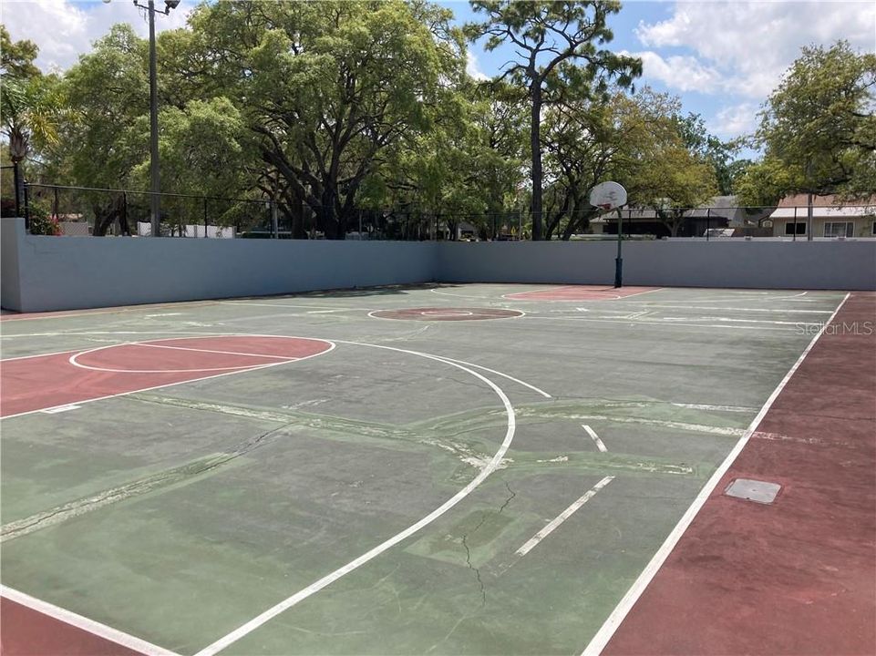 Basketball courts.