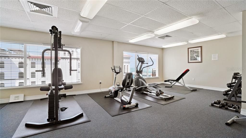 Building Fitness Center is located on the same floor as this unit! Views of the Gulf while you workout.