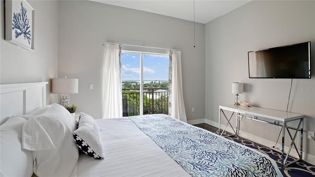 Wake up to the sunrise over beautiful water views. Master Bedroom has 2nd private balcony and en suite bathroom.