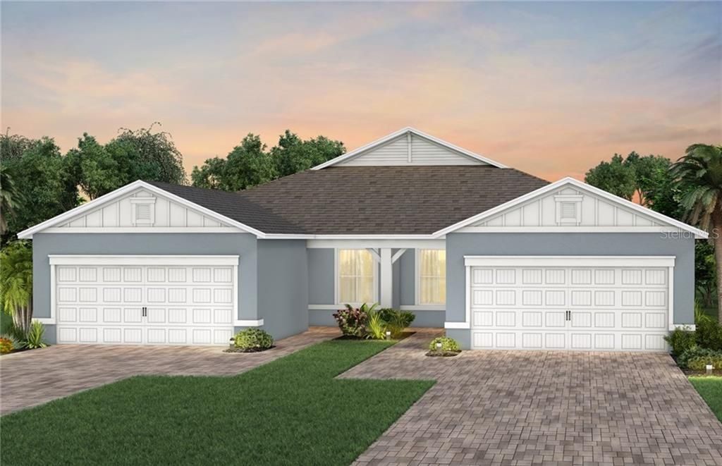 Exterior Design - Artist rendering for this new construction home. Pictures are for illustration purposes only. Elevations, colors and options may vary.