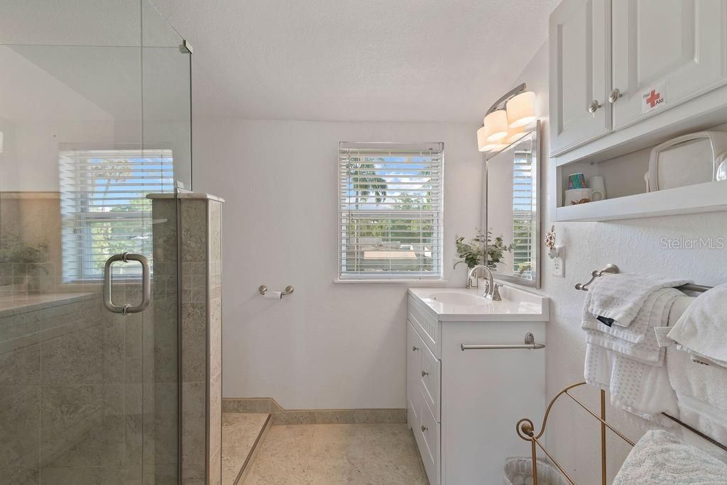 Upstairs guest suite bathroom.