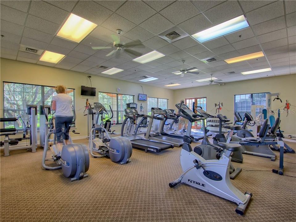 Fitness center to use anytime!  Aerobic and weight machines here.