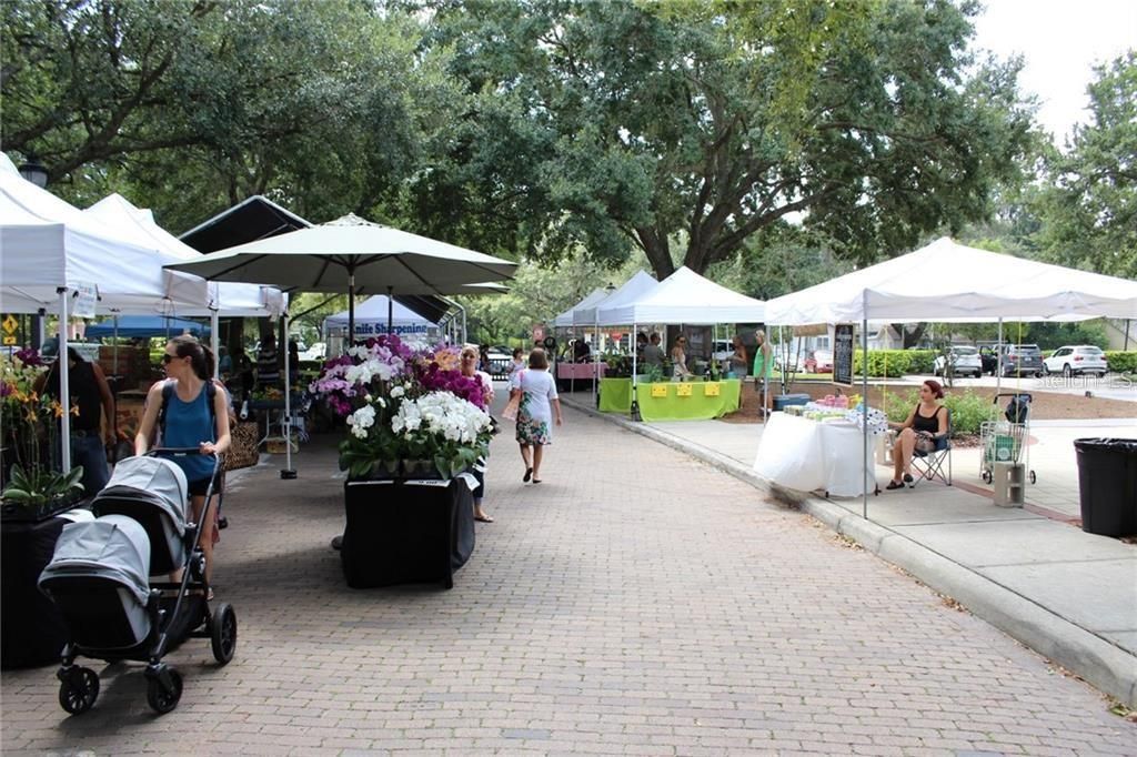 Weekly farmers market in Historic Windermere Town