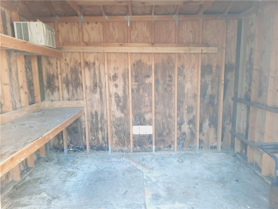Inside of 10x12 shed