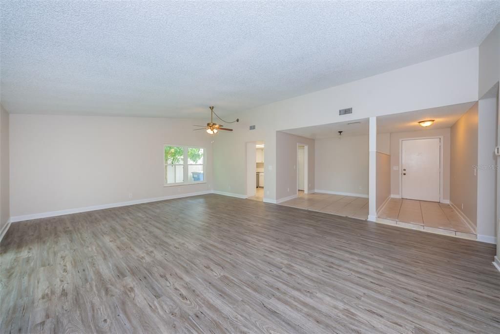 Looking to dining room and foyer from great room
