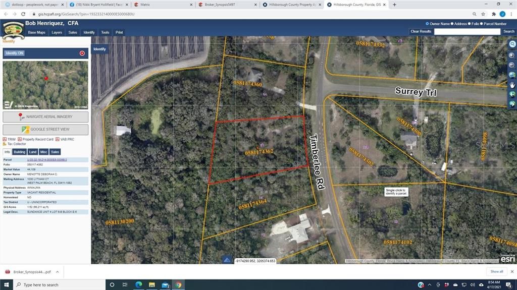 Recently Sold: $104,900 (1.56 acres)