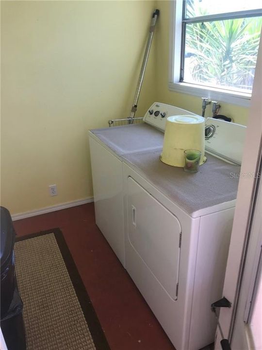 washer and dryer in storage unit