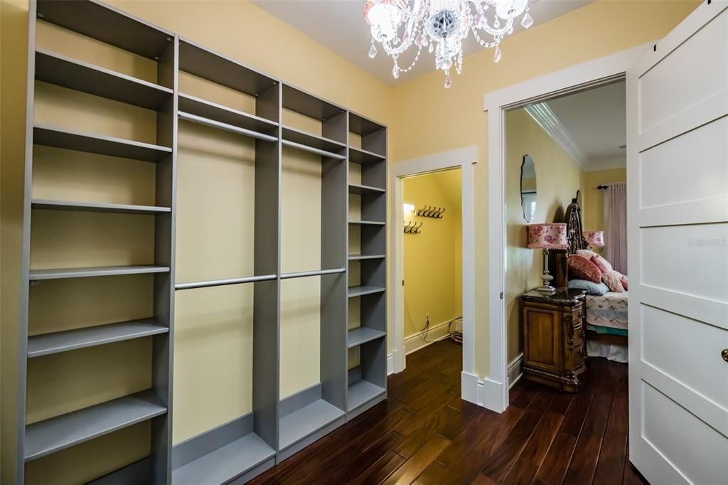 MASTER WALK IN CLOSET HAS ANOTHER HIDDEN CLOSET PERFECT FOR ALL YOUR PRECIOUS GEMS OR A SAFE