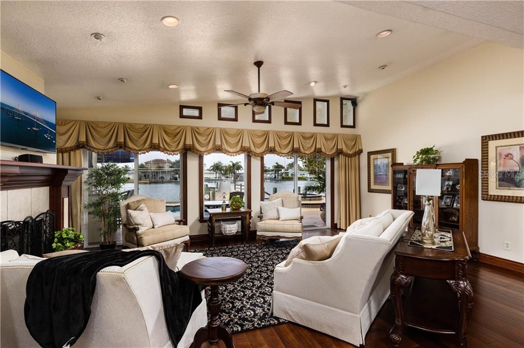 Did you notice the picture windows above the sliding glass doors?
