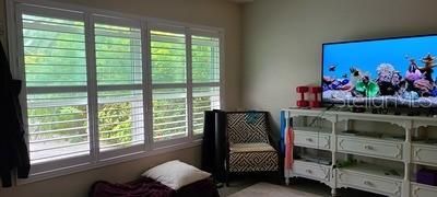 Living room with Plantation Shutters