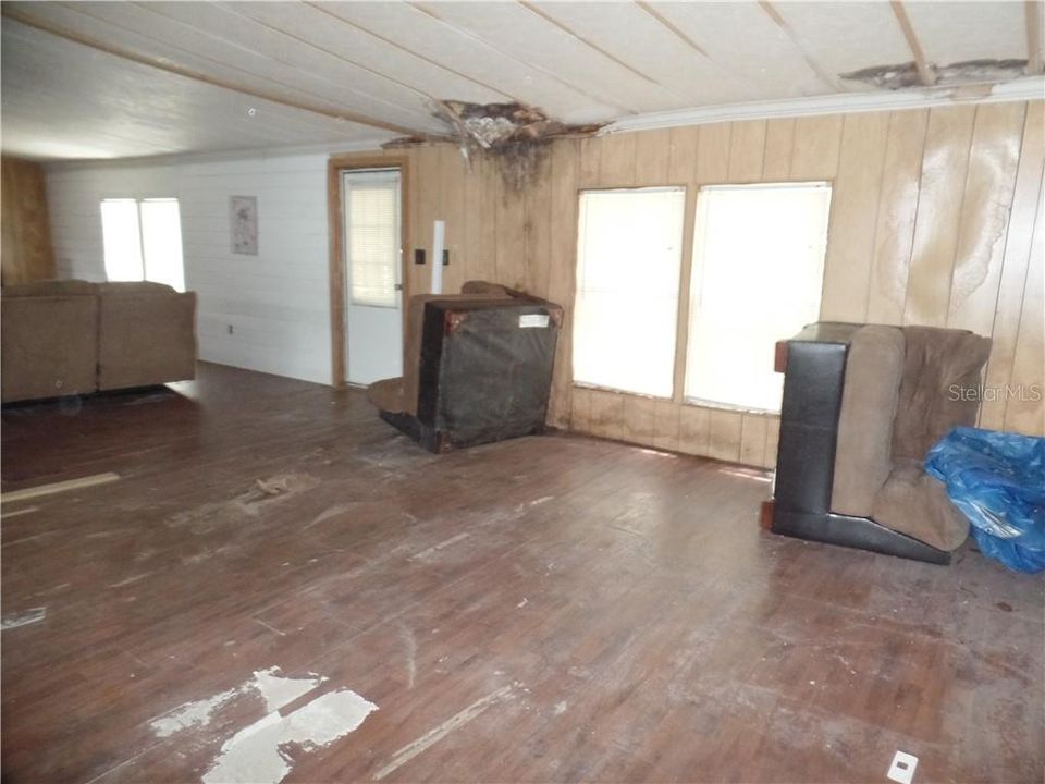 Front entry to living room and family room