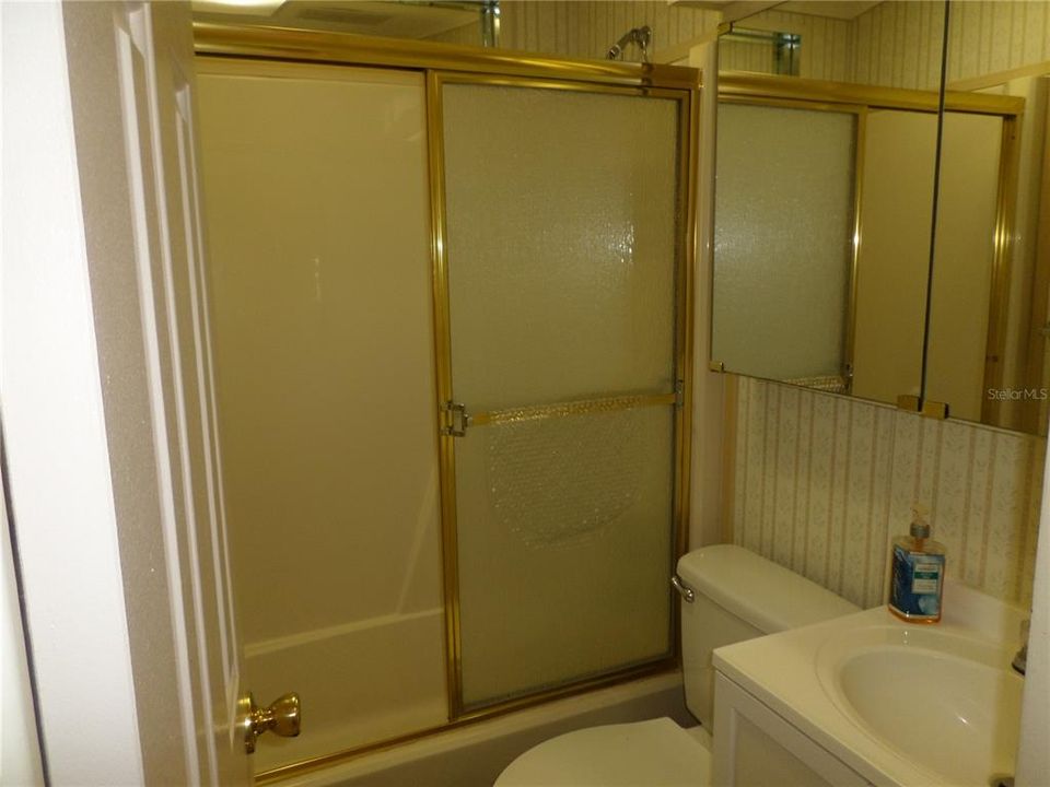 Hall bathroom with tub/shower