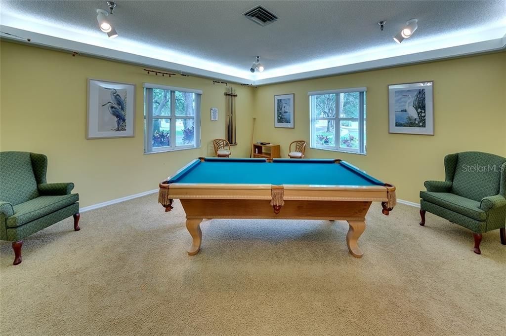 Billiard room for all the residents use.