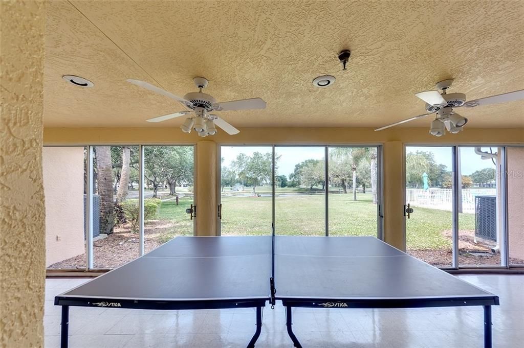 Table tennis room for all the residents.