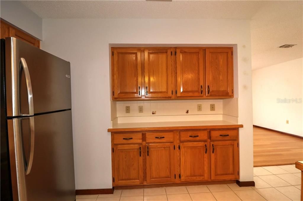 buffet type storage and serving area...