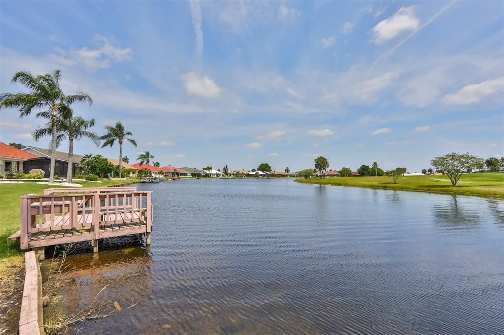 View of lake w/dock