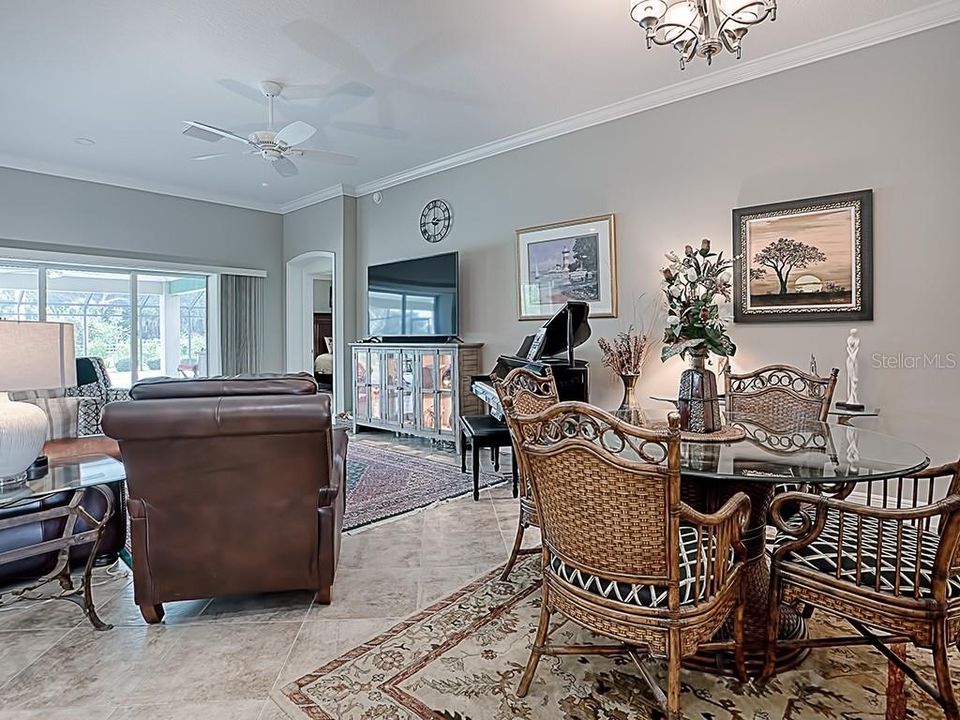 DIAGONAL TILE IN THE LIVING AREA AND CROWN MOLDING THROUGOUT THIS HOME!