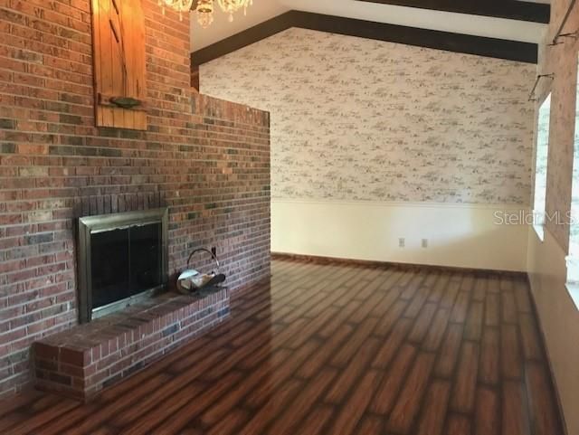 Double Sided Fireplace in Living Room