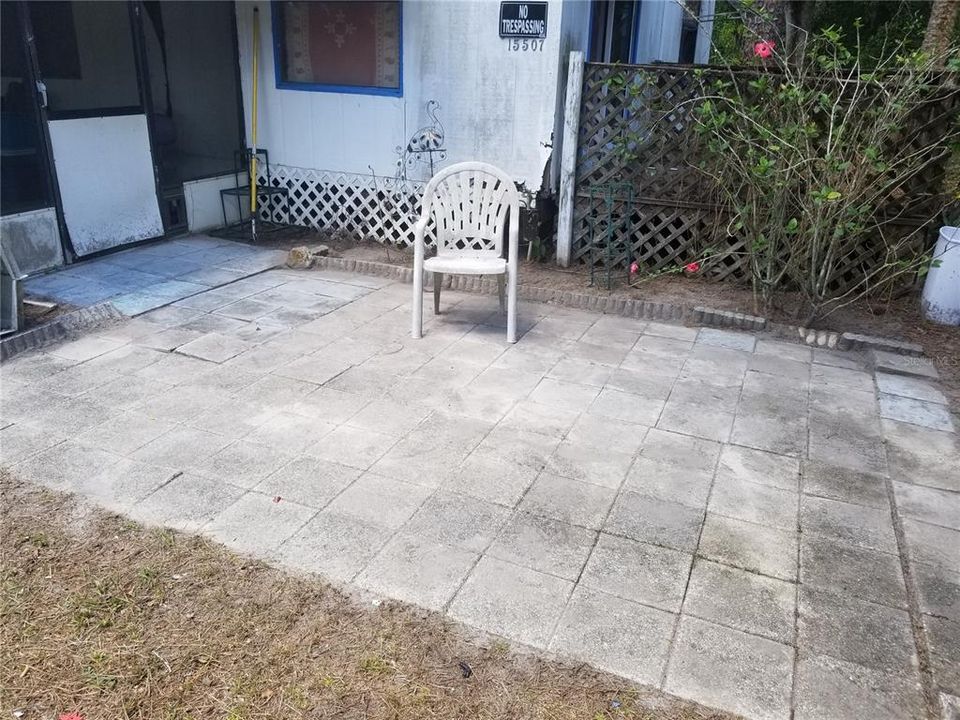 Pavered patio.