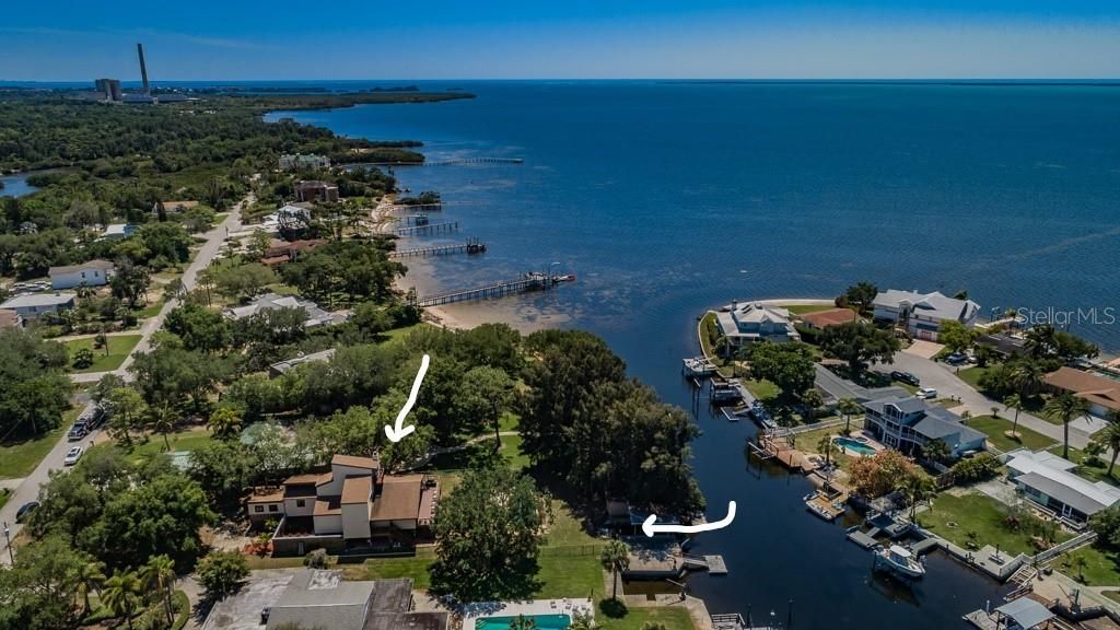 Located at the mouth of the Gulf of Mexico .56 acre lot 300'x88'. 65' on the water