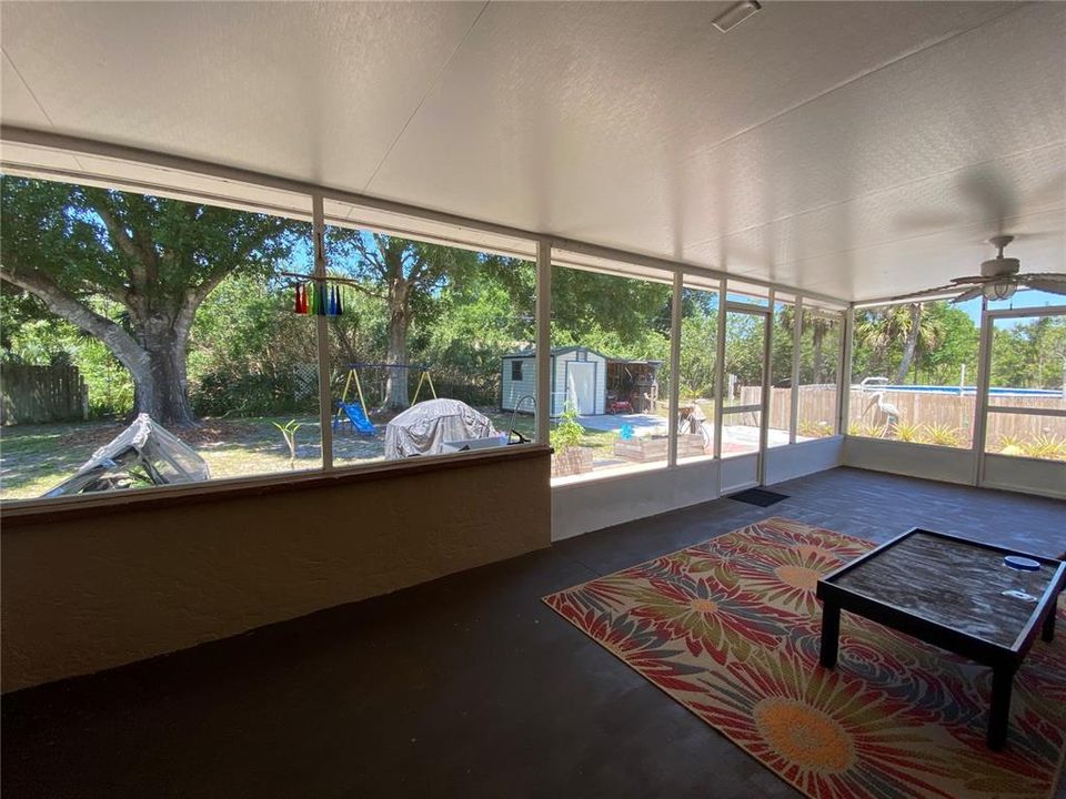 Screened Lanai with lots of space to relax