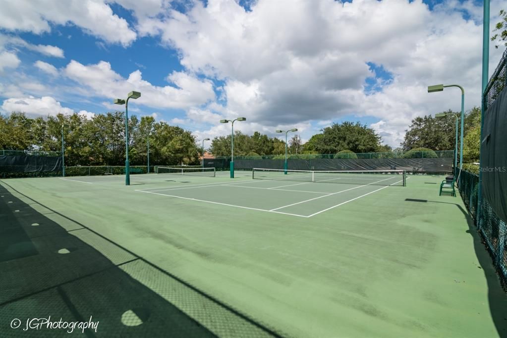 2 lighted tennis courts are on the main clubhouse grounds.