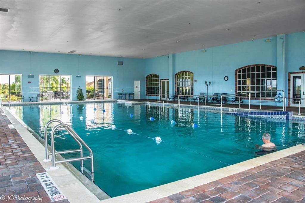 The Health and Fitness Center has a regulation sized indoor pool with handy ramp for easy entrance.