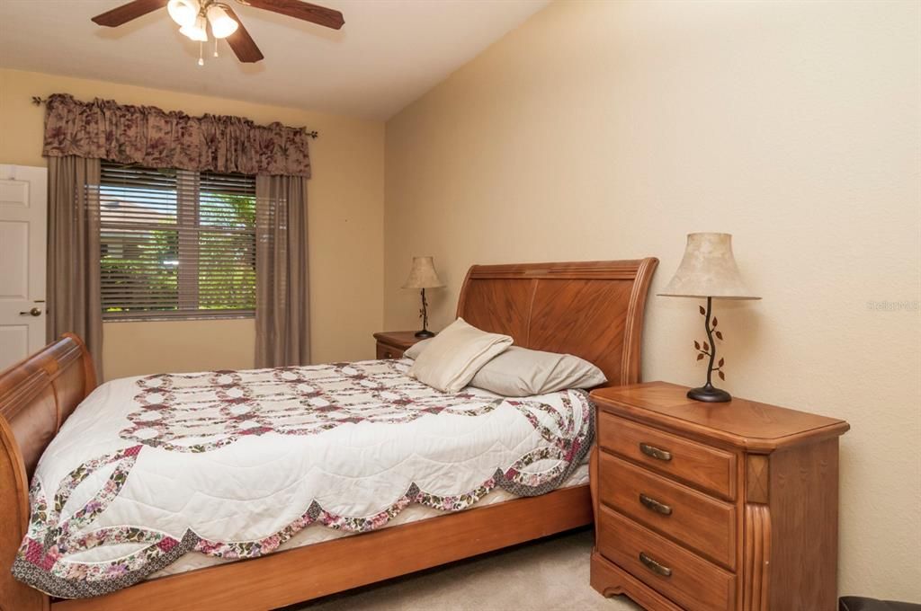 The master bedroom portion of the master suite can easily accommodate your bedroom furniture.