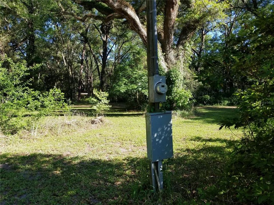 Existing Power Pole and Meter on the Buildable Lot!