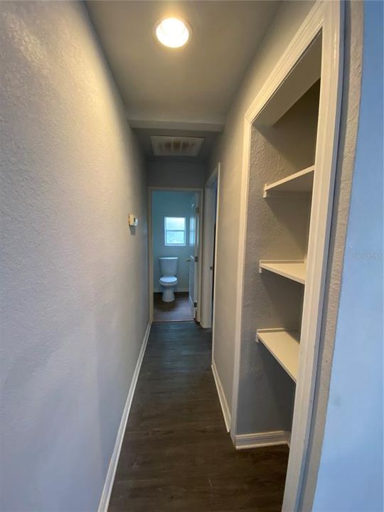 Built-In Shelving Within the Hallway