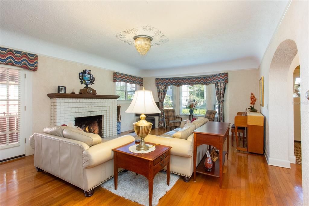 Formal Living Room with gas fireplace