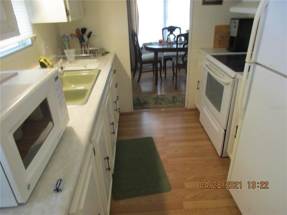 Kitchen with laminate flooring