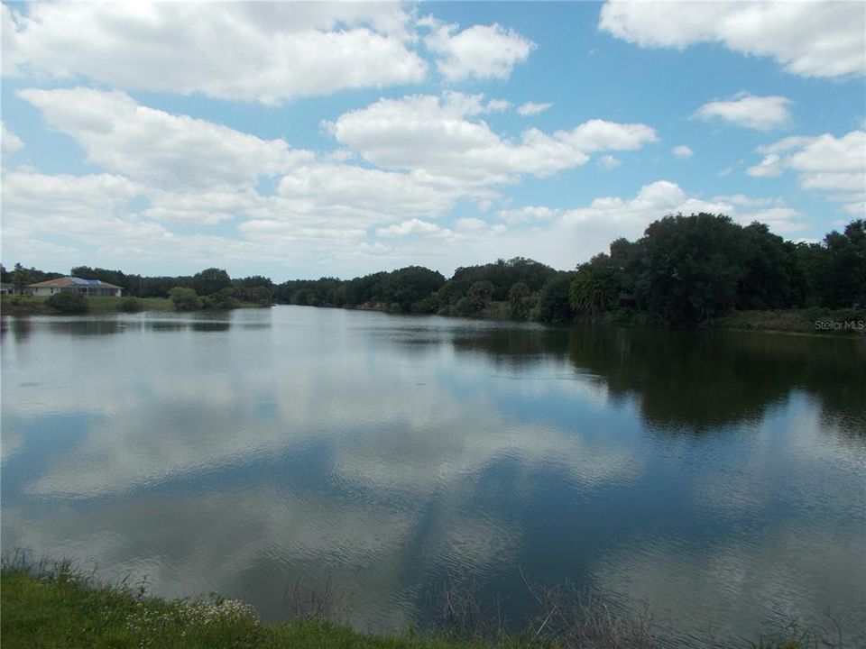 View of lake from lanai/pool area