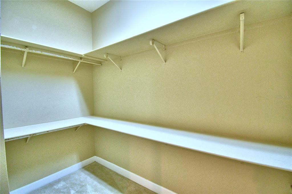 Large walk-in closet for the back of the home