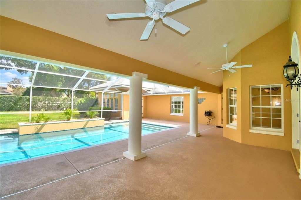 Gorgeous Lanai overlooking pool and fenced back yard