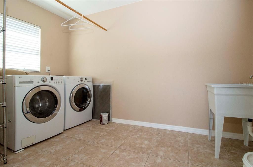Large air conditioned laundry room