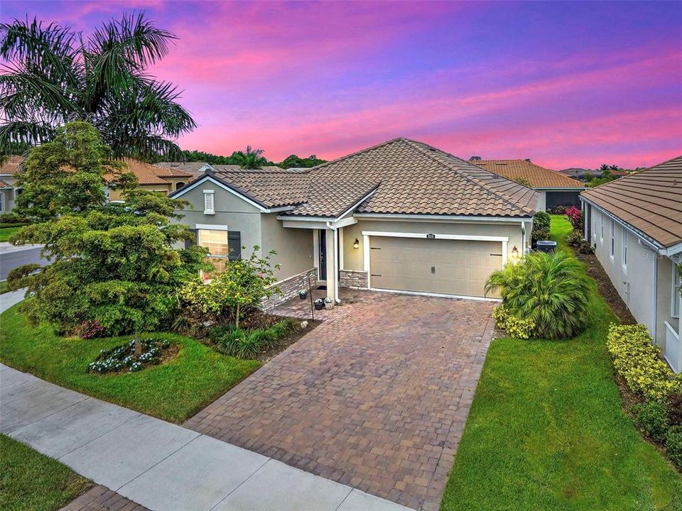 Front of House at Sunset
