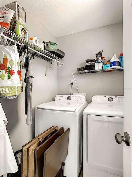 Dedicated Laundry room off the kitchen.