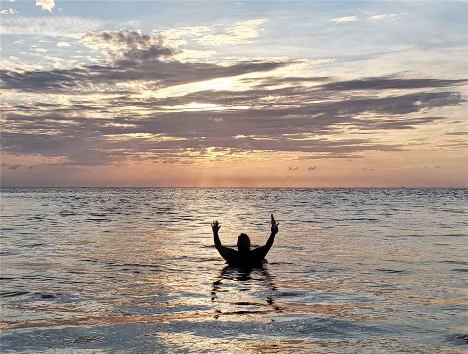 New Buyer enjoying Sunset in the Gulf of Mexico!