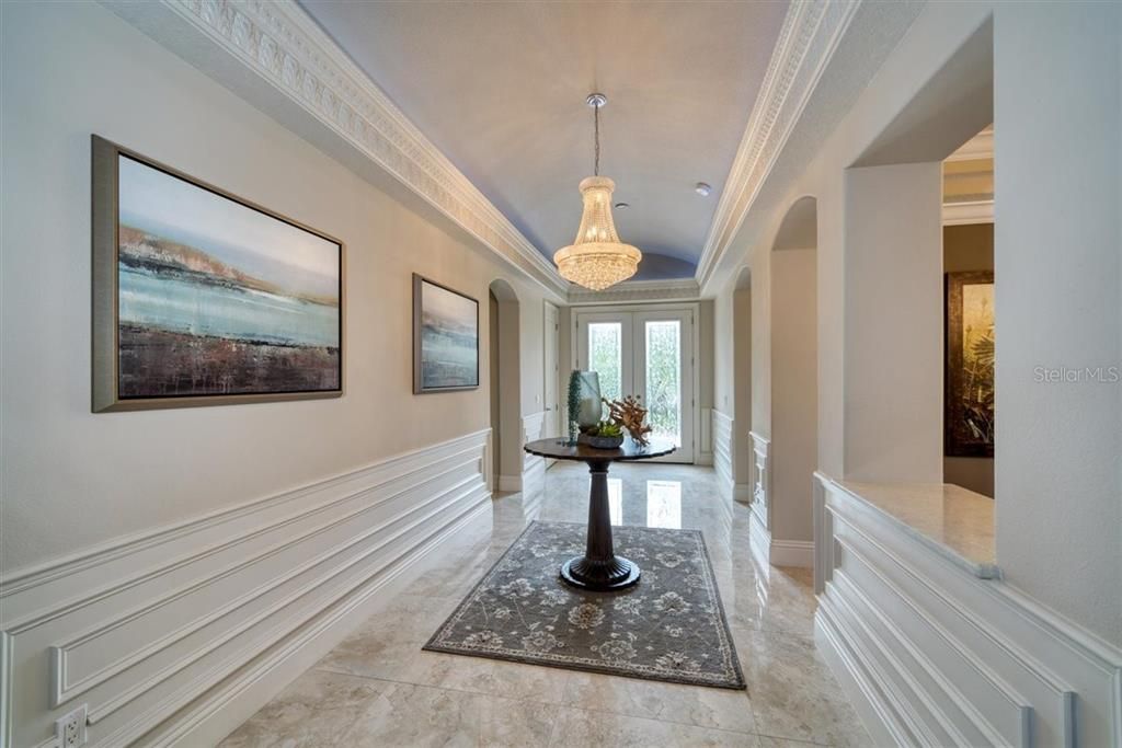 SPECTACULAR FOYER ENTRY WITH EYE-POPPING BARREL CEILING