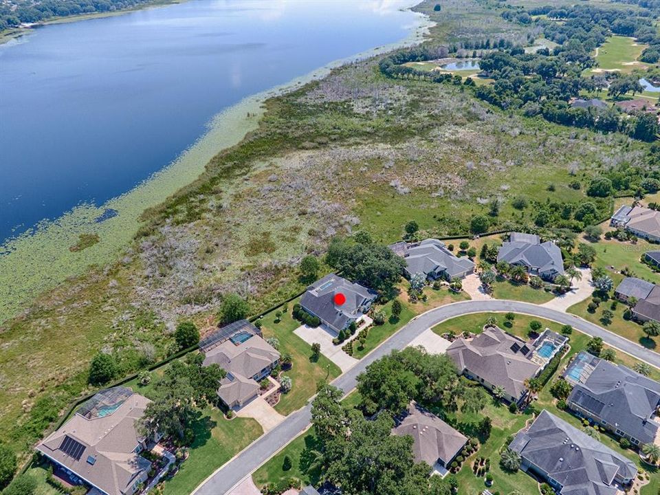 ARIAL VIEW OF THE LAKE AND SURROUNDING AREA