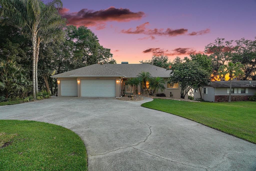 Beautiful lakefront home on half acre.