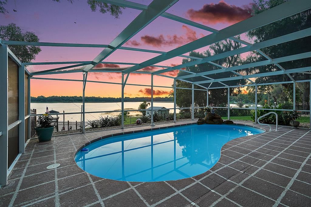 Stunning sunsets from your pool