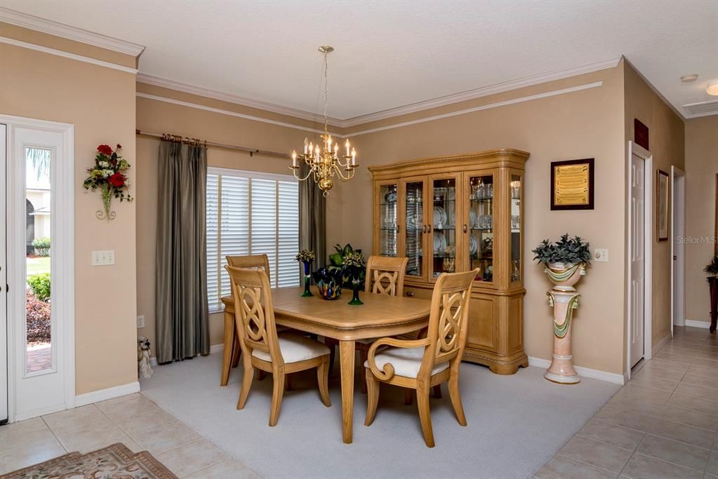The living and dining rooms have a double crown molding, a real eye catcher.