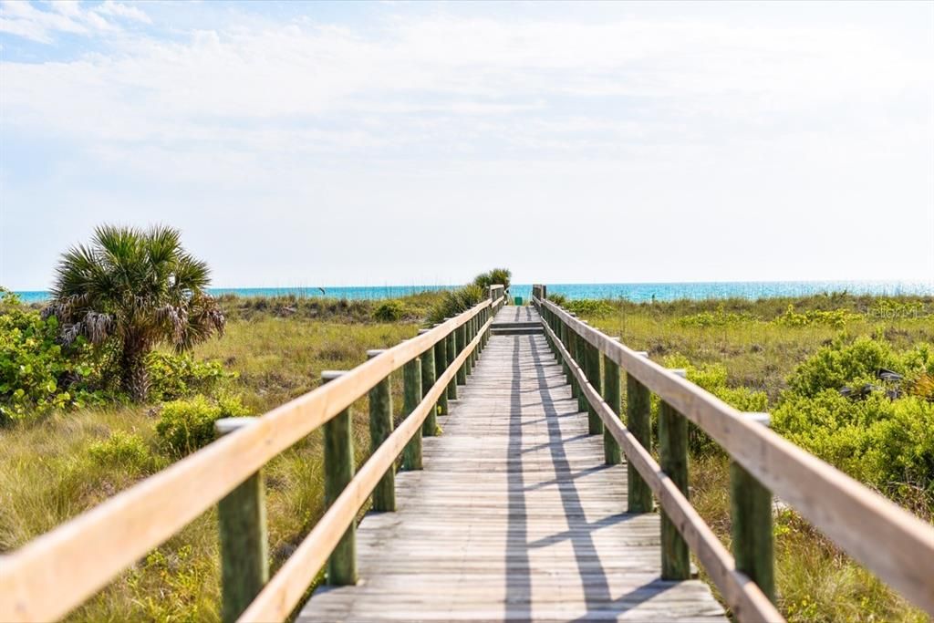 Boardwalk to the tranquil beaches of Little Gasparilla Island