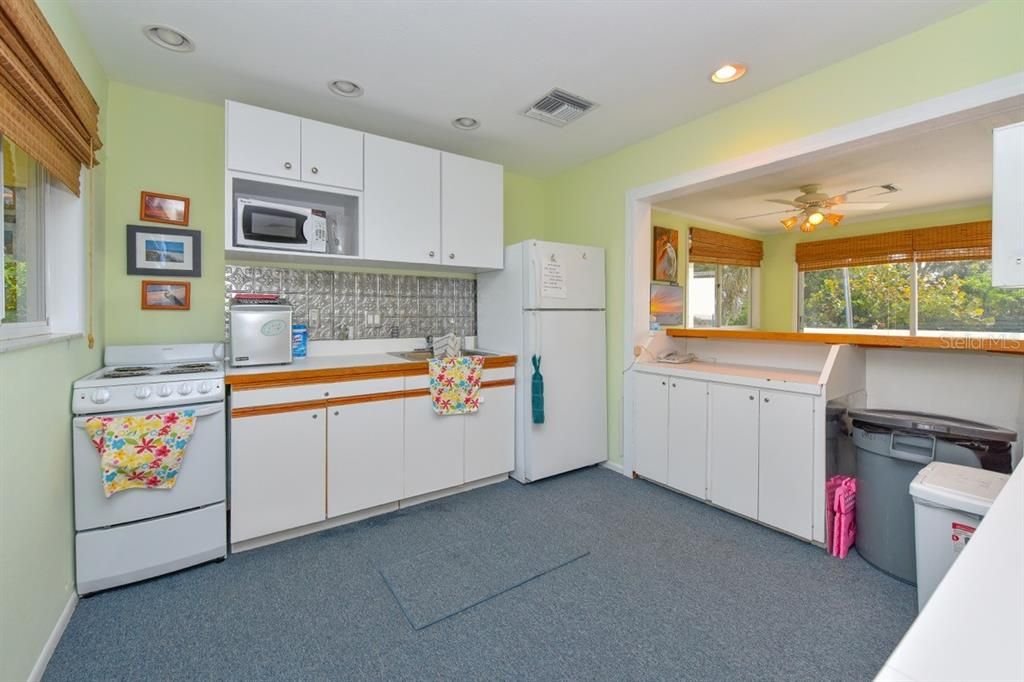 Kitchenette in clubhouse on Little Gasparilla Island